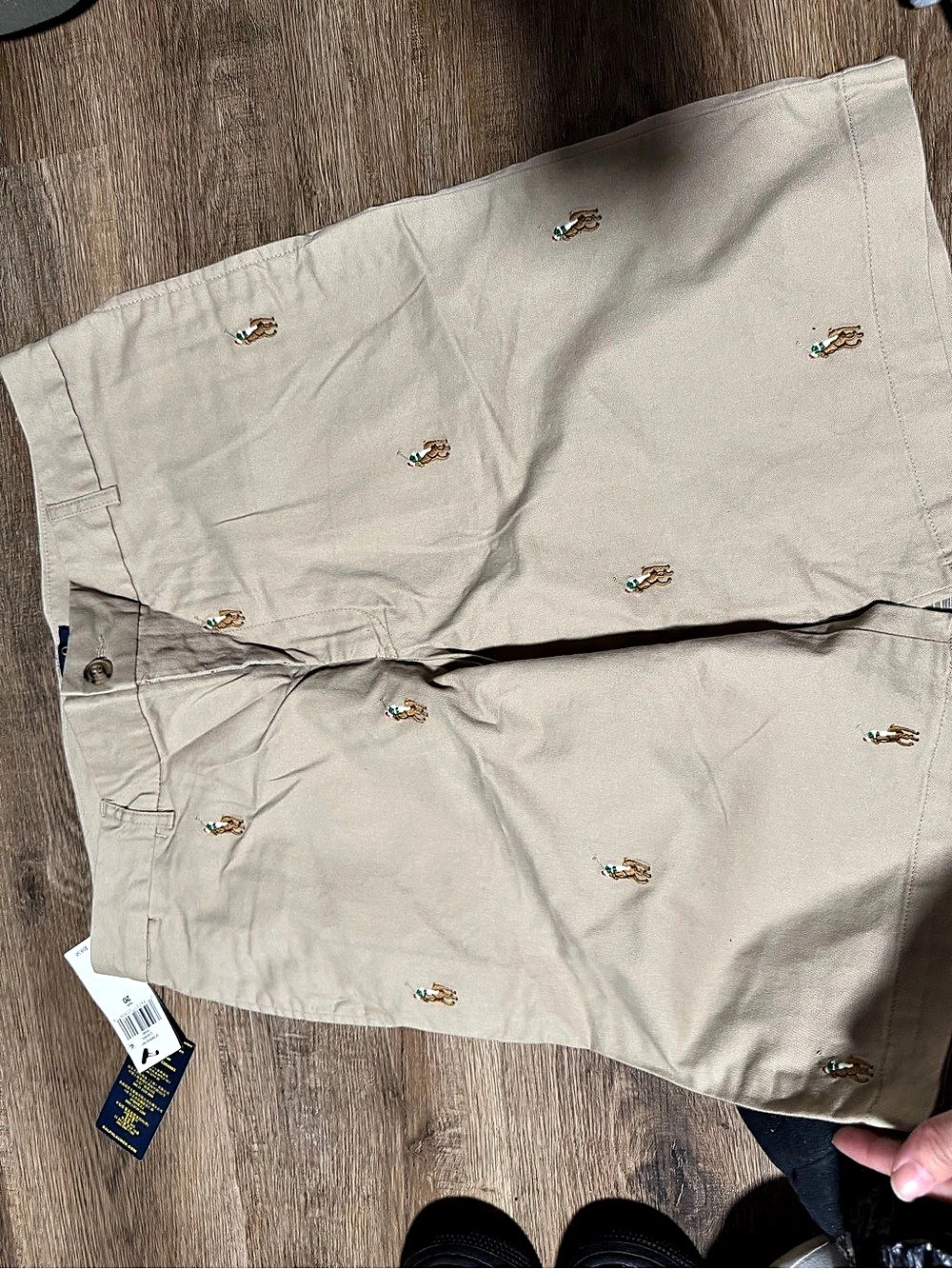 Polo Ralph Lauren All-Over Pony Chino Shorts Beige